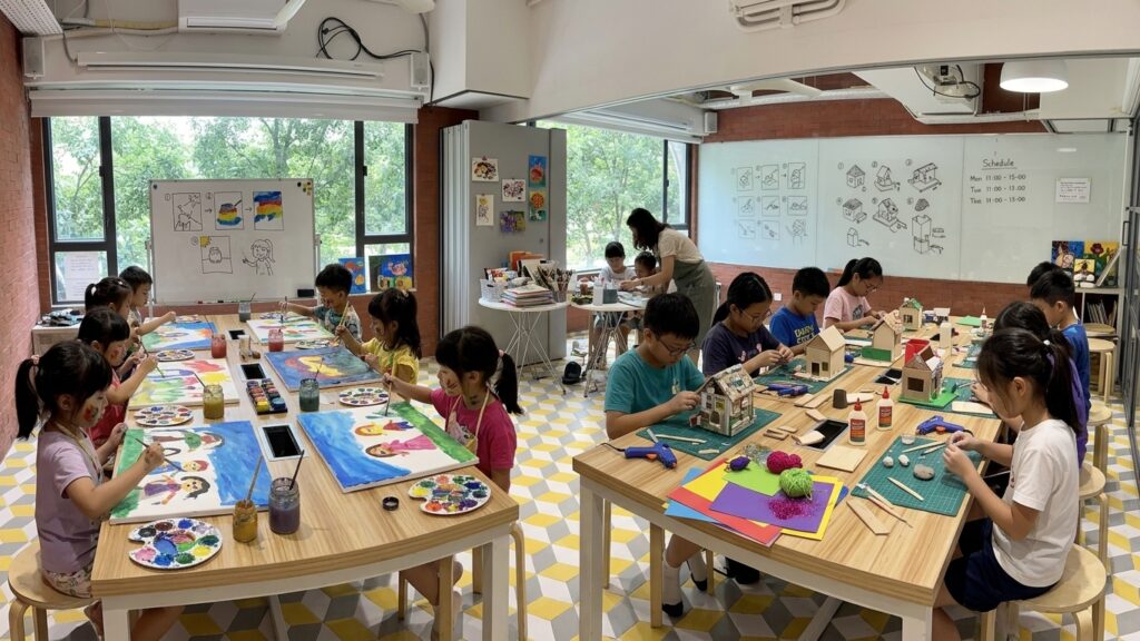 兒童藝術創意班、觀塘兒童畫班、小學生手工藝課程、多元藝術課程、兒童藝術班插班,HKVAAS兒童多元藝術啟蒙班(初小)宣傳圖片,適合小一至小三學生的12堂繪本、繪畫、手工藝及多元媒材課程